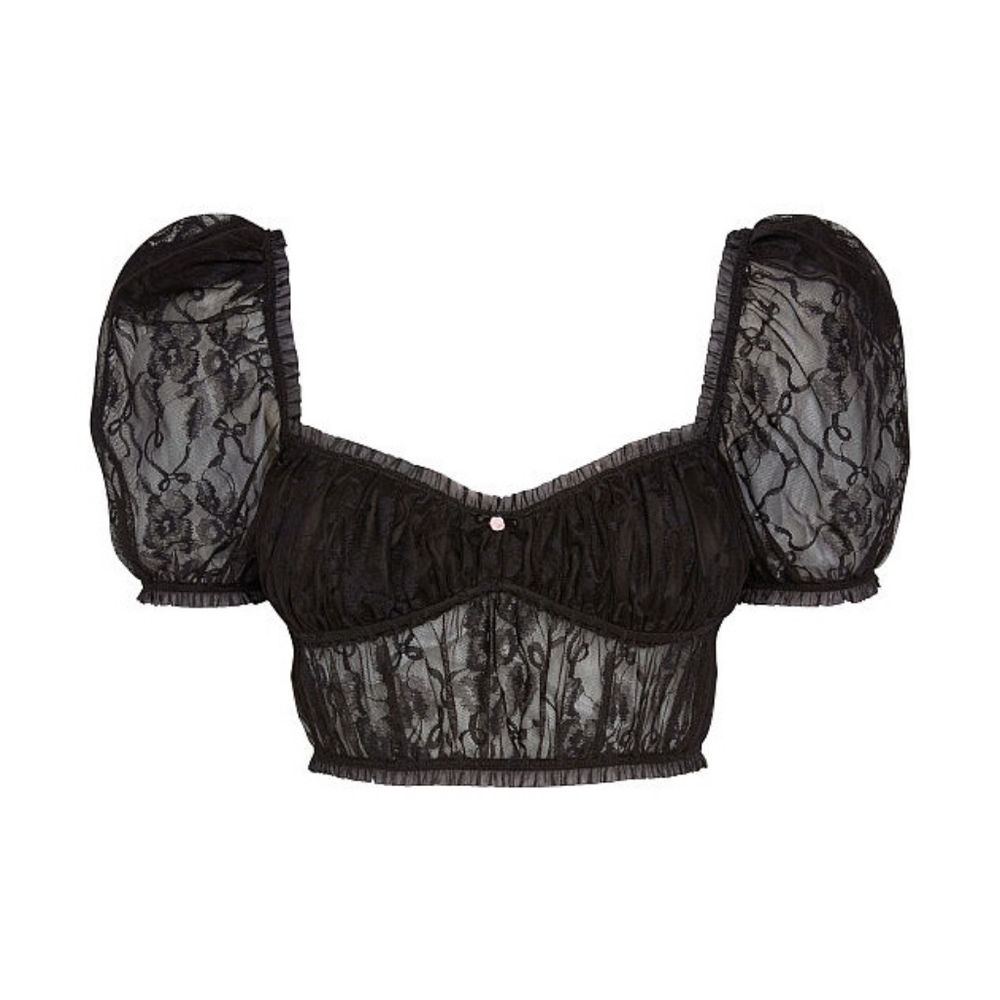 For Love and Lemons Victoria Secret Puff Sleeve Top